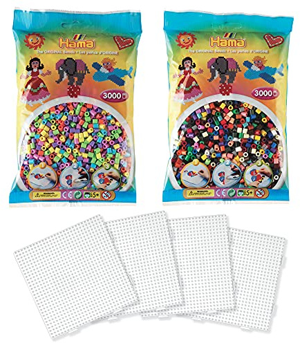 Hama - Surtido Midi Basic - Perlas para planchar (tamaño mediano, diámetro de 5 mm, ref. S242