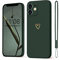 Mitetabo für Handyhülle iPhone 12 Mini Hülle Gold Liebesherz,Mädchen Case Weich Silikon Slim Stoßfest Kratzfeste Süßes Gold Love Schutzhülle für iPhone 12 Mini 5.4 Grün