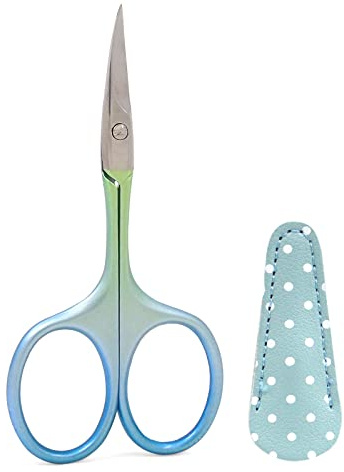 Petit Ciseaux Couture, Ciseaux à Broder Ciseaux D'artisanat de Fil de Coupe avec Couverture en Similicuir pour Crochet de Point de Croix en Fin de vie
