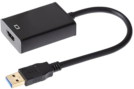 Maplin USB-A to HDMI Adapter V3.0, 15cm Cable