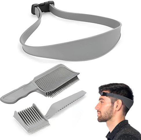 3 Pack Haarschneidekamm Friseur Kamm,Verstellbare Haarschneide Schablone, Fade Kamm Männer Barber Set,Gebogenes Silikon Haarschnittband Haare Schneiden übergang Haarschneidemaschine