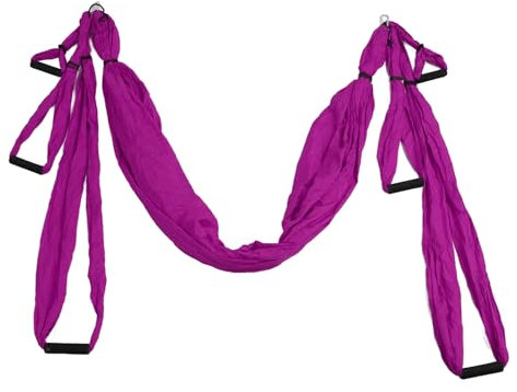 Stark Aerial Yoga Swing Hammock Set, Antigravity Inversion Fitness Kit Inomhus och Utomhus Yoga Sling Trapes Yoga Hammock Kit (PURPLE)