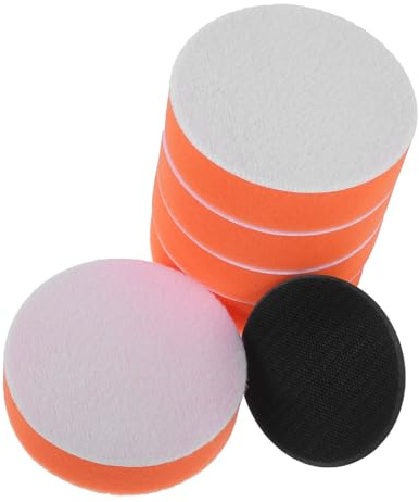 DINHEAROM Juego de Almohadillas de Pulido Manual para Automóviles 6piezas Esponjas para Aplicar Cera 4 Pulgadas Exterior para Detalles del Coche