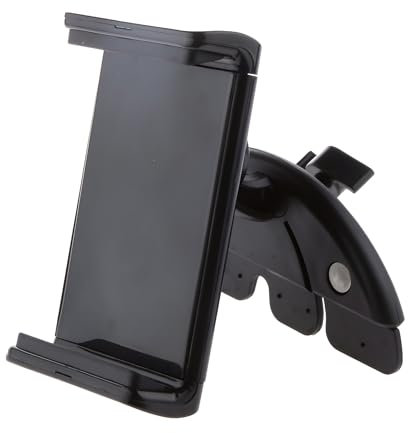 Sound Way Supporto Tablet Telefono Smartphone da Auto per Vano slot porta CD – Porta Tablet Regolabile universale installazione Rapida, Rotazione 360°, Compatibile per dispositivi da 14 a 19 cm