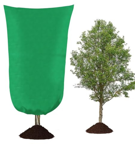 Opdestn Cubiertas Protectoras Anticongelantes - Funda Protectora De Tela Anticongelante,Cubierta con Cremallera y Cordón para Protección contra el Frío y Heladas para Macetas,