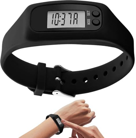 Amesor Reloj Podómetro para Mujer,Monitor Sin Aplicación Ni Teléfono Requerido - Contador De Pasos Y Calorías con Pantalla Grande - para Caminar Correr Trotar Senderismo Fitness Desplazamientos