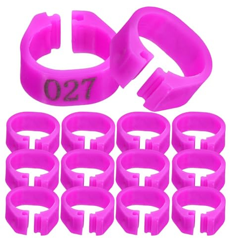 SHINEOFI 100 Pcs Plastic Pigeon Marker Bands Foot Rings for Small Poultry and Birds Including Quail and Chicks with Clear Identification and Reusable Design
