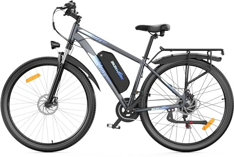 TIGUOWISH Electric Bike for Adults, 29 Commuter & Mountain E-Bike 48V 18.6AH Battery, 21-Speed Gears & Adjustable Fork, 100-120km Range, UK Legal 25km/h, Disc Brake, Max Load 130kg