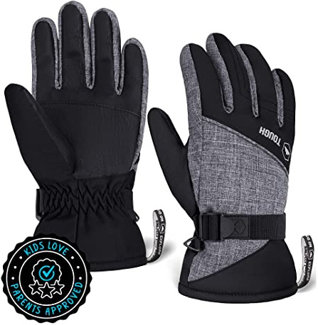 Tough Outdoors Kids Gloves - Kids Winter Gloves for Girls and Boys - Insulated & Waterproof for Cold Weather, Skiing, Toddler
