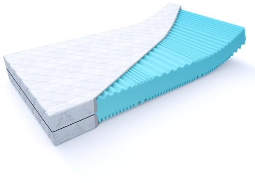 MSS e.K. Aqua Deluxe - 7 Zonen Wellness Kaltschaummatratze - 90 x 210 x 21 cm (Kernhöhe 19 cm) - Härtegrad H4 & H5 - Matratze Wendematratze Kaltschaum Oeko-TEX