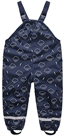 SEVEN BB Pantalon Impermeable para Niño y Niña Azul Marino Pantalones de Lluvia para Bebés Ropa Impermeable para Niños de 4 Años