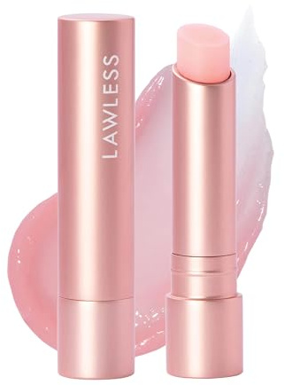 LAWLESS Women's Forget the Filler Lip Plumping Line Smoothing Tinted Balm, Pink Marshmallow, 0.09 Ounce