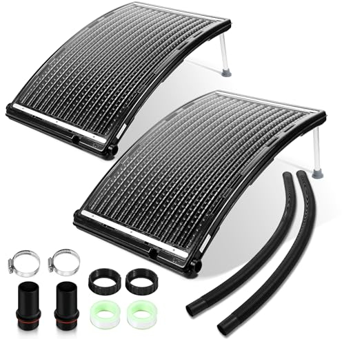 Herrselsam Sonnenkollektor Poolheizung 2 Sets 110x69x14cm Solarheizung Maximaler Durchfluss 10000 L/h, Pool Heizungen Solaranlage für Warmwasser, Gartendusche, Pool