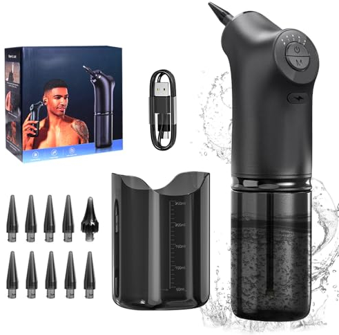 XPJBKC Ohrenreiniger Ohrenschmalz Entferner, Elektrischer Ohrreiniger für Erwachsene, Ohrenspülung mit 10 Ersatzspitzen, Wasserdicht 4 Modi Ohrendusche Ohrspülgerät, Ohrspülung für den Heimgebrauch