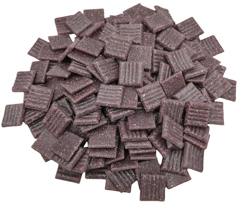 500g Quartz Mosaic Tiles, 2CM Multi Color Mosaic Pieces Stones for DIY Making Craft Hobby Arts Home Wall Decoration (Purple)