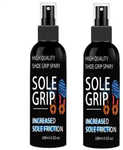 2 x Sportschuh-Griffspray, Grip Spray, Sohlen-Grip-Spray, Basketball-Schuh-Grip-Spray, Spray mit Rutschfester Sohle 100 Ml, Schuhsohlen-Griffspray, Anti-Rutsch-Spray für Sportschuhe, Basketballschuh