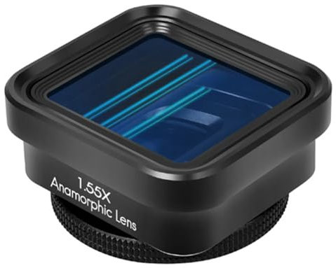 Sunmeit 1.55X Mobile Phone Movie Lens, Wide Screen Anamorphic Lens, Blu-Ray Brushed Video Lens