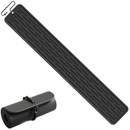 Tappetino per scolapiatti stretti, tappetino da bar cuscini di asciugatura in silicone, tappetino scolapiatti antiscivolo tappetino di drenaggio per scolapiatti e protezione per lavandino 55 x 8 cm