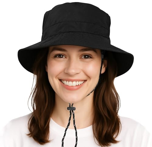 Bucket Hat For Woman Sun Rain Waterproof Sunhat Wide Brim Bonnet Packable Straw Fishing Hat Hiking Caps Camping Pool Uv Protection Hats Summer Fishing Sunshade Outdoor Quick-drying Cowboy Cover Travel