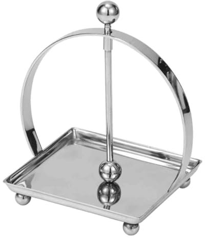 GUOXIAD Porta Fazzoletti da Tavolo in Acciaio Inox, Distributore di Tovaglioli con Coperchio Sollevabile E Base Antiscivolo, Porta Asciugamani di Carta for Ristorante, Bar, Caffetteria(Silver B)