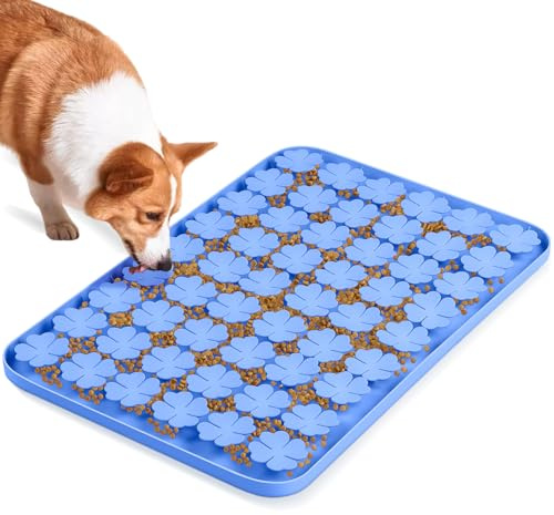 Bartuke Dog Lick Mat, 23.6x 15.7 Large Silicone Snuffle Mat with Suction Cups, Slow Feeder for Small Medium Large Dogs Slow Eating, Boredom Reducer (Green)