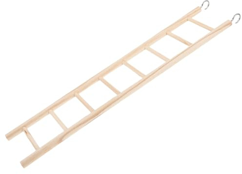 ibasenice Escalera de Madera para Pájaros y Loros, Juguetes para Periquitos, 8 Peldaños, Colorido, Accesorio para Jaulas, Adecuado para Pequeños Pájaros y Hámsters