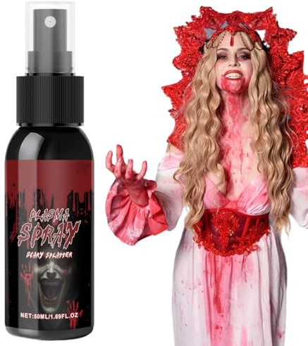 Maquillaje De Sangre Falsa: Cuerpo De Belleza De 50 Ml, Pintura Para Disfraces De Cosplay, Solución De Terror Realista, Efectos Especiales Teatrales | Artículo De Disfraces Eficaz Para Ropa, Cara, Zom