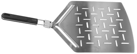TOVINANNA Pelle à Pizza Ajourée en Acier Inoxydable 33 CM avec Manche Pliable Antidérapant Spatule à Pizza Coulissante Grosse Taille pour Four Barbecue et Pâtisserie en Extérieur