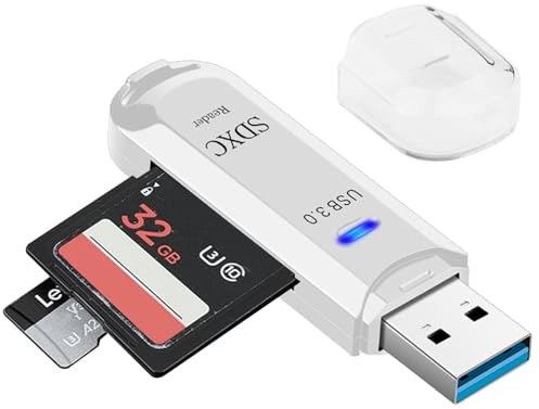Lettore di schede, 5 Gbps, multifunzione, 5 Gbps, ad alta velocità, senza attesa, portatile, accessorio elettronico per tablet, droni, monitor, televisori LCD, fotocamere, computer