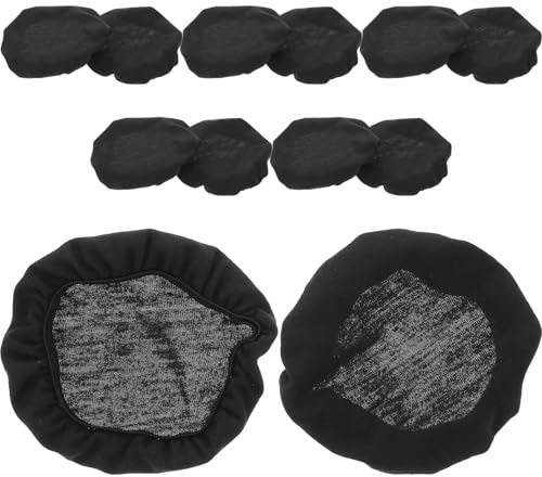 BAZEITFLOW Copri Auricolari Lavabili Elasticizzato 12 Pezzi – Copertura Antipolvere e Antisudore per Cuffie Sopra L’orecchio, Comfort Traspirante, Compatibile Padiglioni da 3,54” a 4,33”,