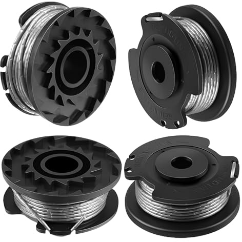 EAVUYIS 4 Pezzi Bobina Filo Decespugliatore per F016800569, Ricambi Decespugliatore Compatibili BOSCH, Filo Tagliaerba per Tagliabordi Elettrico e a Batteria, Nero, 55x23,5mm
