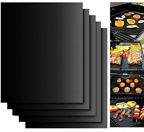 CAN_Deal Estera de Barbacoa (Set de 4) Extra Grueso Barbacoa Mat(15.75 x 13), Antiadherente, Reutilizable