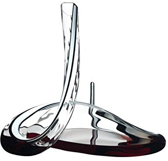 RIEDEL Mamba Fatto A Mano Dekanter,Einzelpackung, klares/schwarzes/weißes Kristallglas,handgefertigt