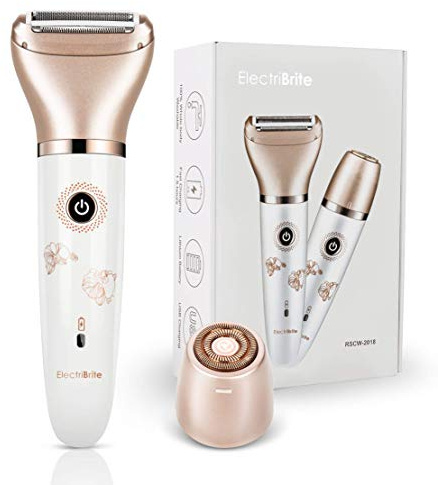 Electric Razor for Women - Painless 2-in-1 Women Shaver Hair Remover for Face, Legs and Underarm, Portable Waterproof Bikini Trimmer Wet and Dry Cordless Lady Hair Removal - Micro USB Recharge