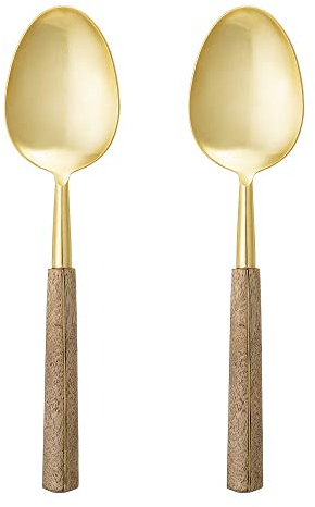 Bloomingville Salatbesteck, goldfarben, rostfreier Stahl, 2er Set