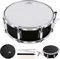 EASTROCK Snare Drum 35,6 x 14 cm für Schüler, Anfänger mit Gigbag, Sticks, Schlagzeugschlüssel, Schwarz