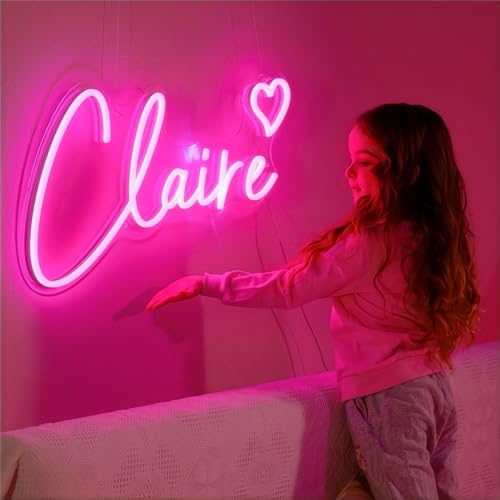 ANJIEXNEON Neon Schild Personalisiert Neon sign personalisiert led schriftzug für Dekoration Personalisierte Leuchtschilder für Hochzeit Geburtstag Party Geschenk
