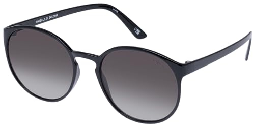 Le Specs SWIZZLE BLACK - Sonnenbrille für Damen und Herren Runde Rahmenform mit UV-Schutz LSP2452346