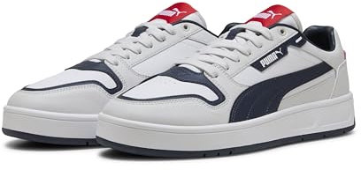 PUMA Unisex Court Classic Street Sneaker, White Navy-Feather Gray, 42 EU