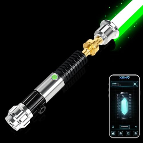 Adawlert Smooth Swing Lightsaber, Premium Metal Hilt Dueling Light Saber, APP Control 16 Sound Effects with Infinite RGB Colors Change, Motion Control FX Sabers for Adults and Teens Roleplay (44in)