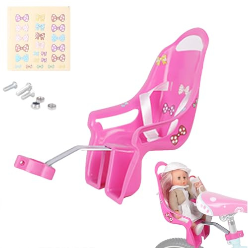 Jtxcreate Siège De Vélo De pour Filles, Porte Poupees Velo avec Autocollants DIY, Accessoires De Vélo pour en fants, Convient Aux en Peluche Et Aux Animaux en Peluche, Cadeaux pour en fants
