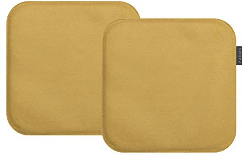 Magma-Heimtex AVARO Stuhlkissen Filzimitat 2-er-Set quadratisch ca. 35x35cm (senf)