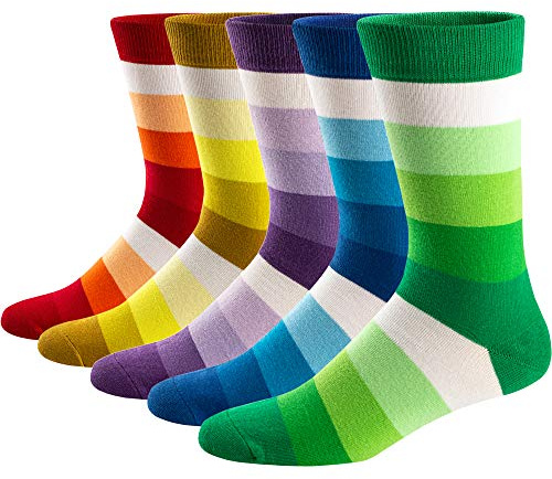 Ueither Chaussettes Fantaisie Homme Coton Peigné Confortable et Respirante Socks Socquettes,Multicolore 10,42-48