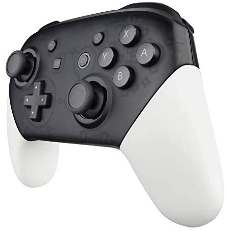eXtremeRate Vit Utbyteshandtag Handtag för Nintendo Switch Pro Controller, Glansigt Gör Det Själv Handgrepp Skal för Nintendo Switch Pro – Kontroll Ingår Inte