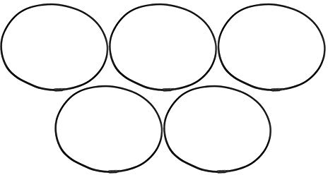 Yibuy U87 - Juego de 5 bandas elásticas para micrófono, suspensión de choque, color negro