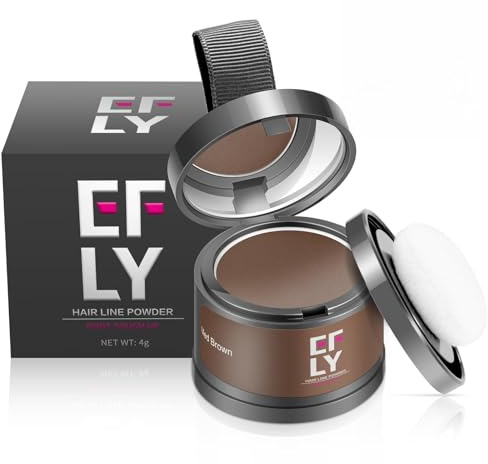 Root Touch Up Hair Color For Concealing Hair Loss and Thinning, Gray Hair Shadow Root Cover Up Hairline Powder For Women Men Eyebrows, Beard Line (Med Brown)
