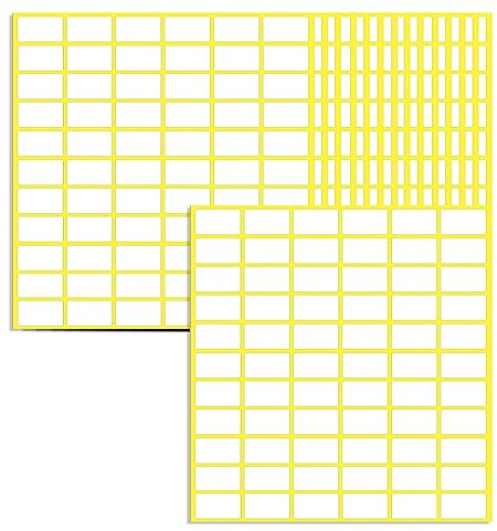 990 Pcs Matte White Label Stickers, 15 Sheets 13x30 mm Small Sticky Labels to Write On Price Tags Stickers Name Labels Address Labels for Jars Boxes File Folders Envelopes School Office Kitchen