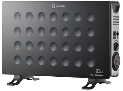 calefactor electrico convector, turbo, temporizador, 2000w, negro (sytech)