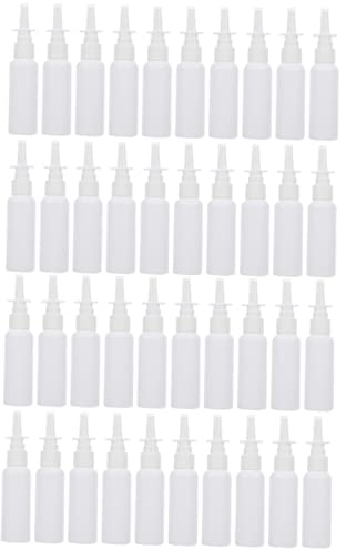 FRCOLOR 40 st. direktsprayflaska näspumpsprejflaska påfyllningsbar nässprayflaska minibehållare för nässpray flaska med nässpray vit Pe resa ansikte hål
