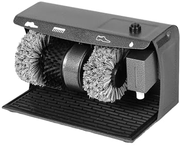 Macchina Lucidascarpe Elettrico per tutti i Tipi di Scarpe di Pelle - Pulisci Scarpe con 3 Spazzole e Poco Rumoroso, 40x26x24cm, 120W